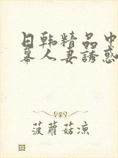 日韩精品中文字幕人妻诱惑