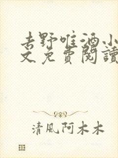 去野唯酒小说全文免费阅读