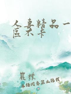 人妻精品一区二区不卡