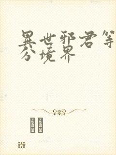 异世邪君等级划分境界