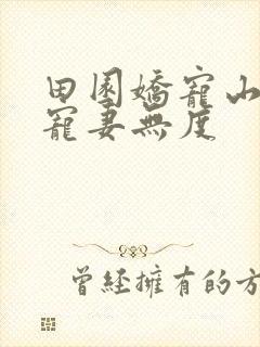 田园娇宠山里汉宠妻无度