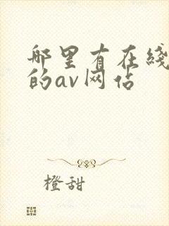 哪里有在线观看的av网站