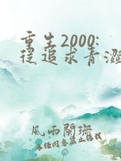 重生2000:从追求青涩校花同桌开始 痞子老妖