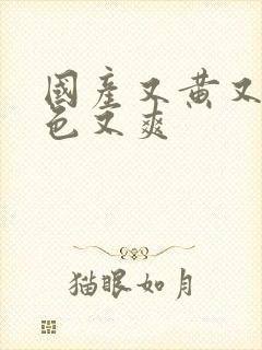 国产又黄又粗又色又爽