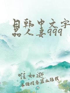 日韩中文字幕精品人妻999