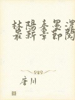 林阳秦墨浓免费最新章节阅读