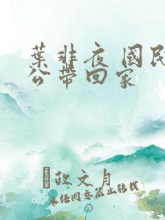 叶非夜 国民老公带回家