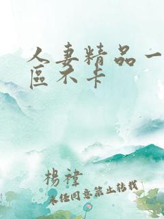 人妻精品一区5区不卡