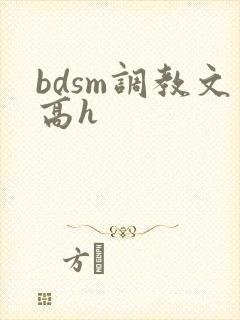 bdsm调教文高h
