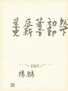 叶辰萧初然最新更新章节下载