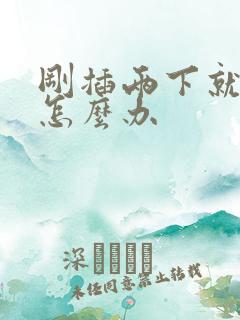 刚插两下就射了怎么办