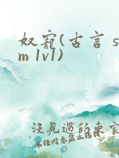 奴宠(古言 sm 1v1)