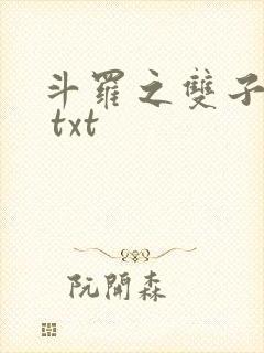 斗罗之双子斗罗 txt