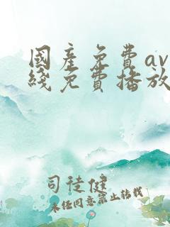 国产免费av在线免费播放