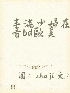 丰满少妇在线观看bd欧美