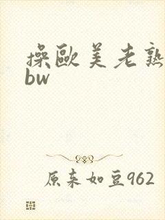 操欧美老熟妇bbw