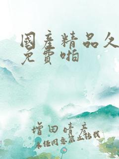 国产精品久久久免费啪