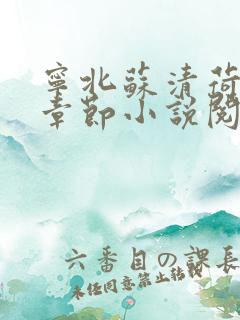 宁北苏清荷最新章节小说阅读