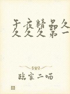 午夜精品久久久久久久第一