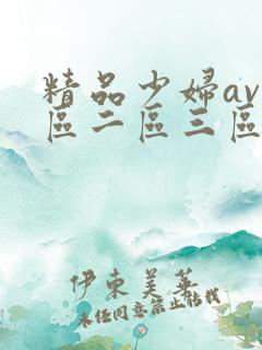 精品少妇av一区二区三区