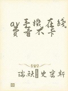 av手机在线免费看不卡