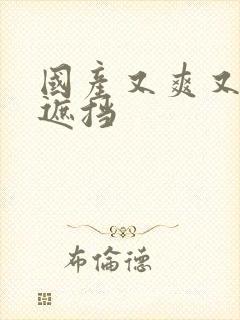 国产又爽又黄无遮挡