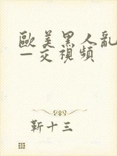 欧美黑人乱—大—交视频