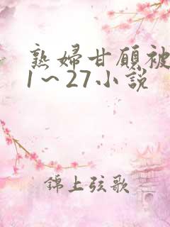 熟妇甘愿被调教1～27小说