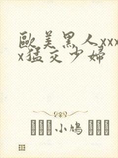 欧美黑人xxxx猛交少妇