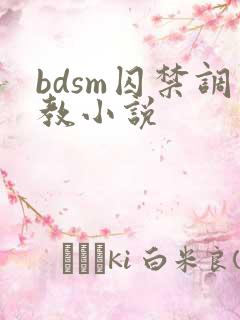 bdsm囚禁调教小说