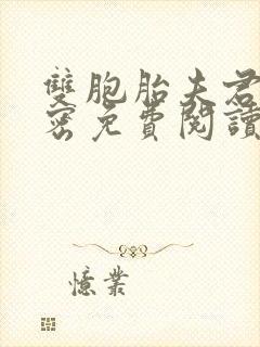 双胞胎夫君的秘密免费阅读