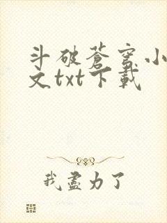 斗破苍穹小说全文txt下载