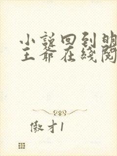 小说回到明朝当王爷在线阅读