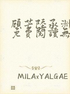 顾芒陆承洲全文免费阅读无删减