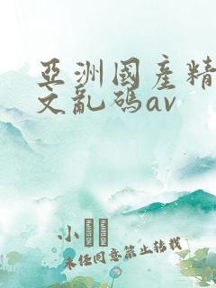 亚洲国产精品中文乱码av