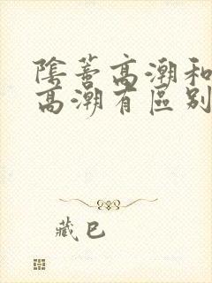 阴蒂高潮和阴道高潮有区别吗