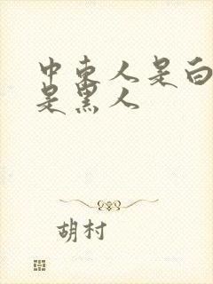 中东人是白人还是黑人