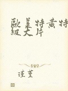 欧美特黄特色一级大片