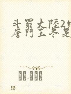 斗罗大陆2绝世唐门王冬是男还是女