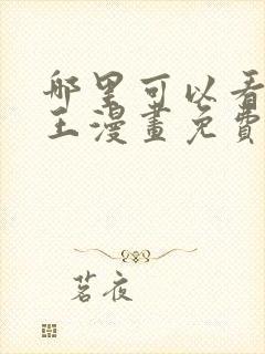 哪里可以看航海王漫画免费