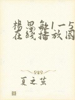 杨思敏1一5集在线播放国语