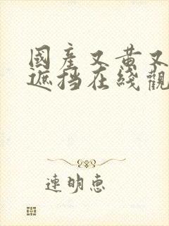 国产又黄又爽无遮挡在线观看