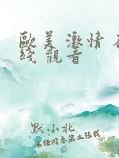 欧美 激情 在线 观看