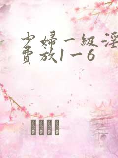 少妇一级淫片免费放1一6