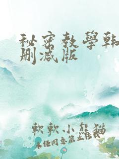 秘密教学韩漫无删减版