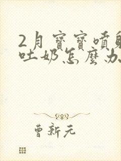 2月宝宝喷射性吐奶怎么办