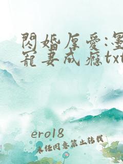 闪婚厚爱:墨少宠妻成瘾txt