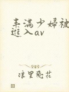 丰满少妇被猛烈进入av