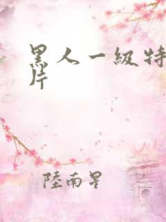 黑人一级特黄大片