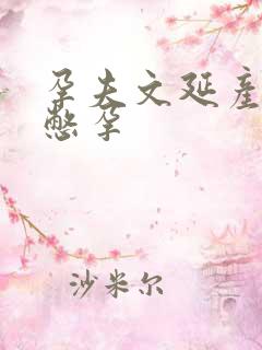 孕夫文延产大肚憋孕